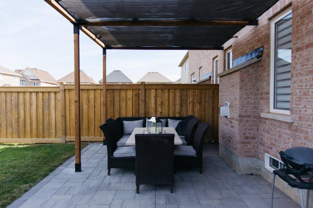 12-ft x 16-ft Double Wall Mount Pergola Kit with 2 Shade Sail M27826