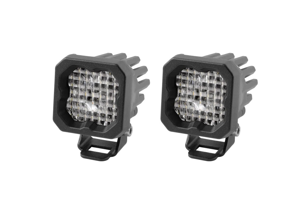White Wide LED Pod Light Pair Y326
