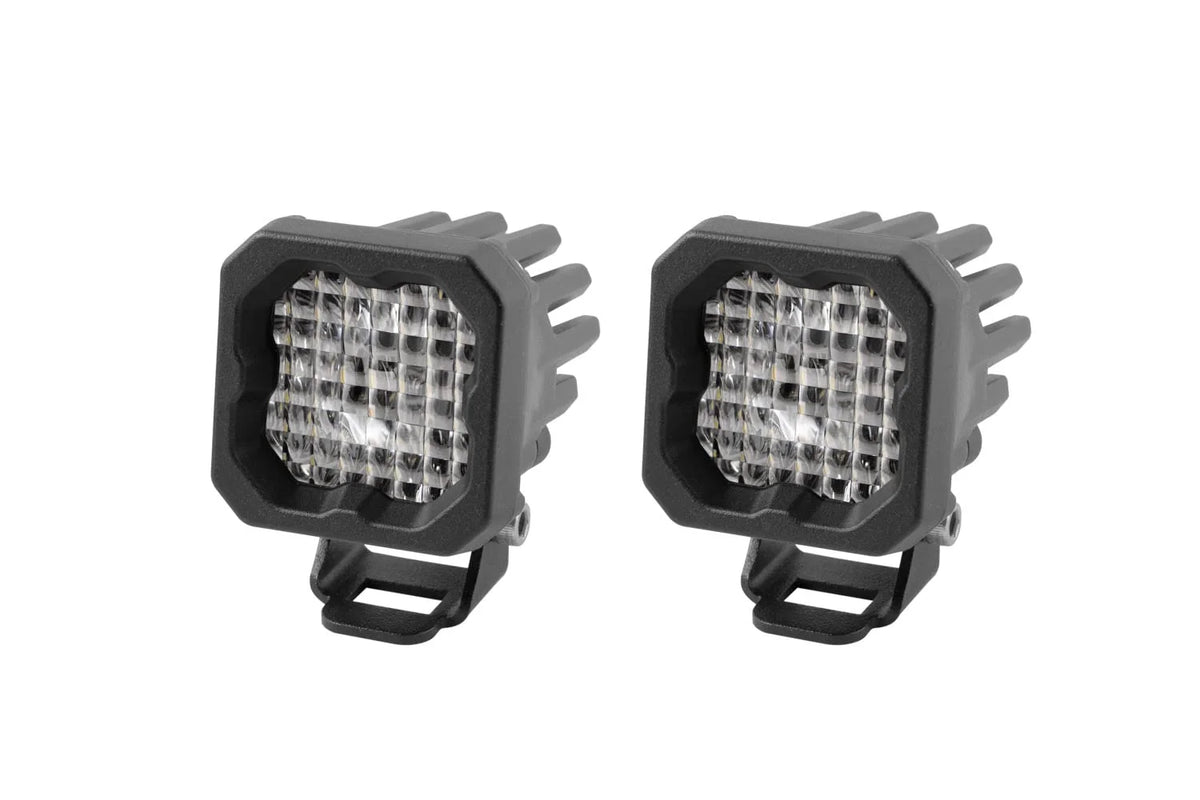 White Wide LED Pod Light Pair Y326