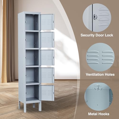 66" Tall Steel Storage Locker with 3 Doors H4629