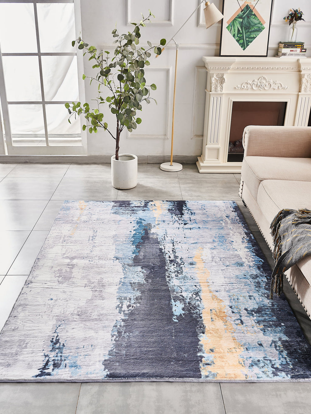 Abstract Design Area Rug D3243
