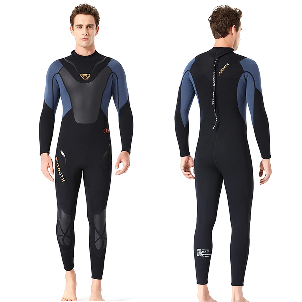 3mm Neoprene Full-body Wetsuit with Back Zipper P352