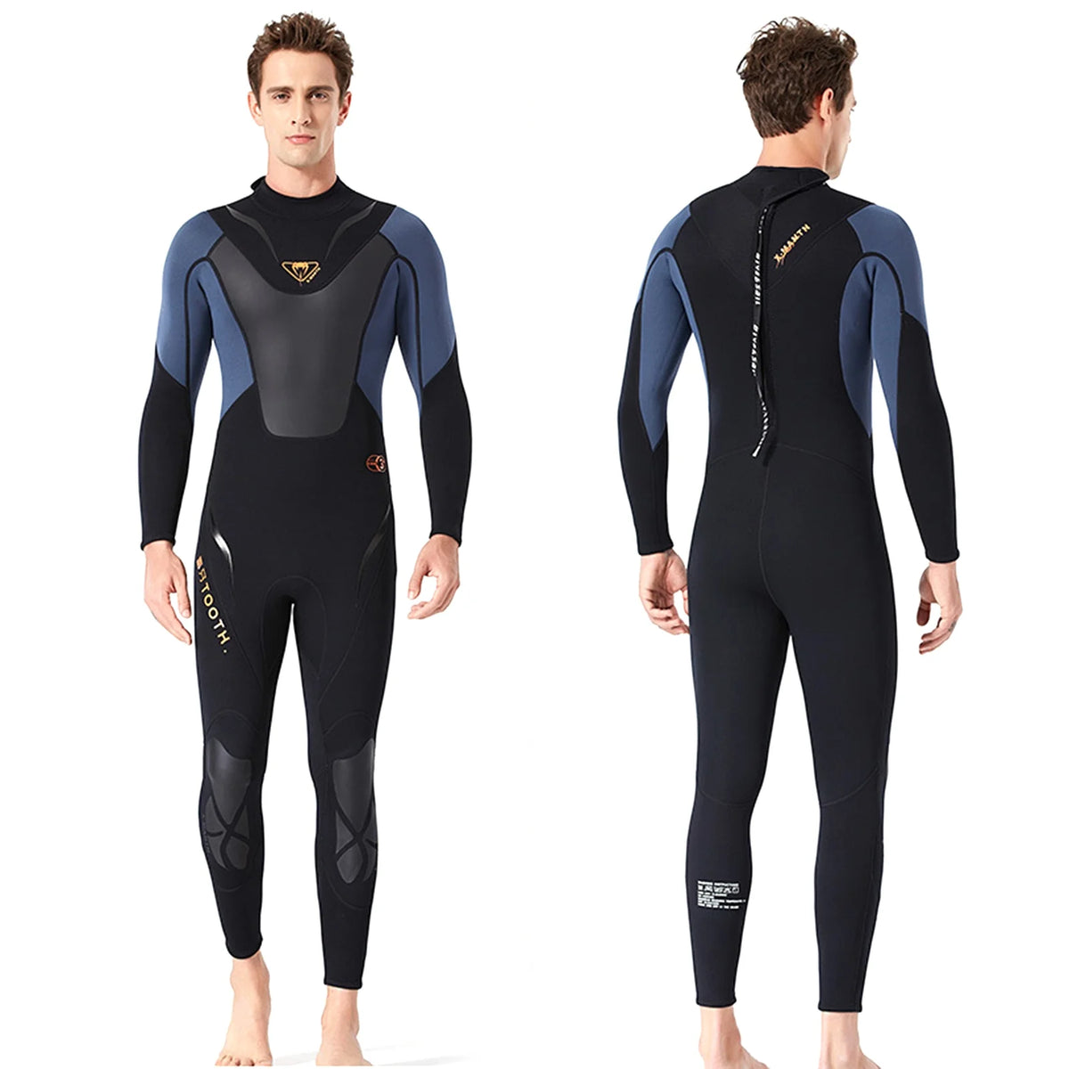 3mm Neoprene Full-body Wetsuit with Back Zipper P352
