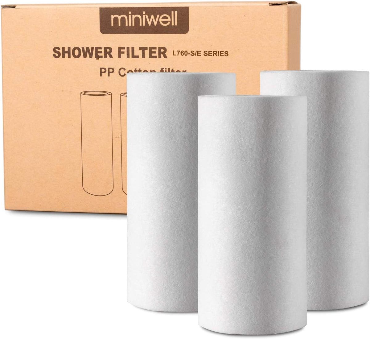 White Shower Head Filter with Replaceable Cartridges M678891