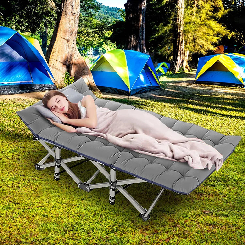 Folding Camping Cots with 2 Sided Mattress and Carry Bag L981