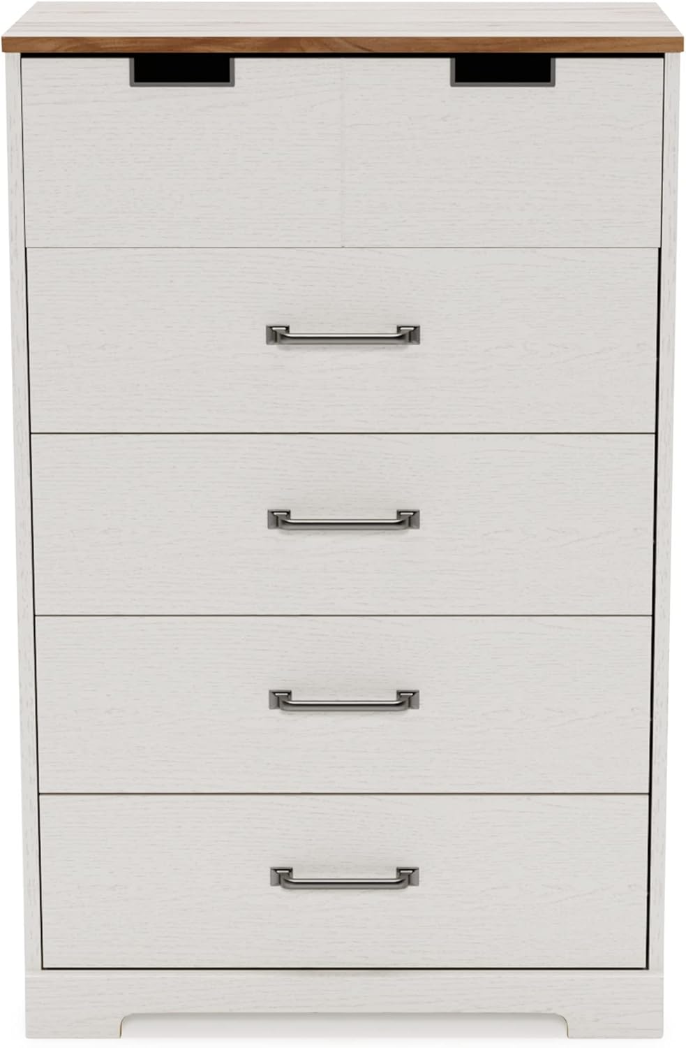 White 5 Drawer Wood Chest K4797