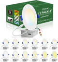 12 Pack 4 Inch Ultra-Thin LED Recessed Ceiling Light F404361