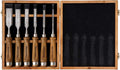 6-Pieces Woodworking Wood Chisel Set with Walnut Handle O9104