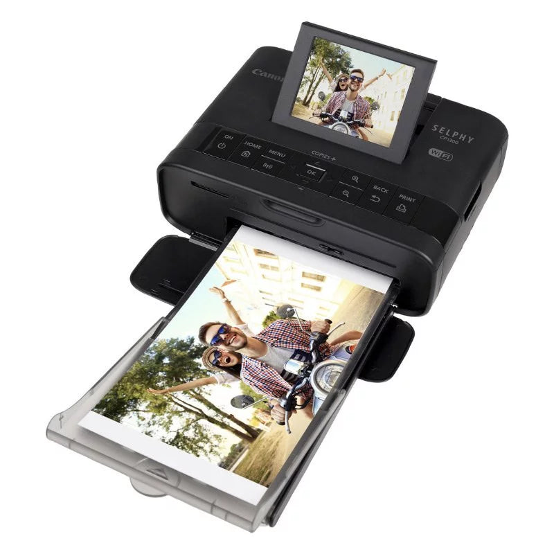 Black Compact Photo Printer with Air Print and Mopria Device Printing P639178
