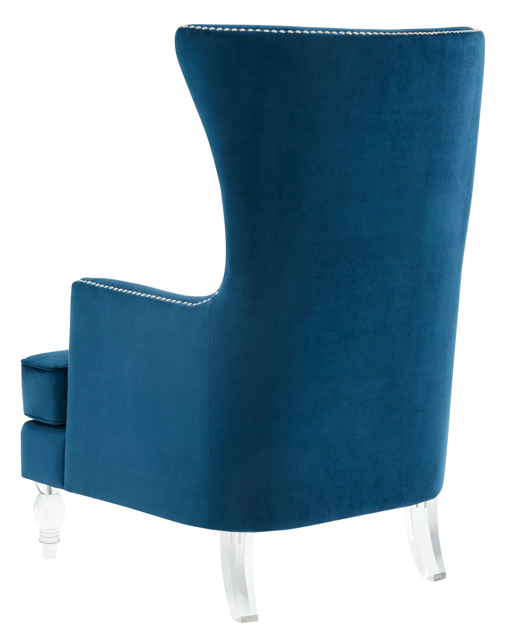 Navy Velvet Wingback Chair T928