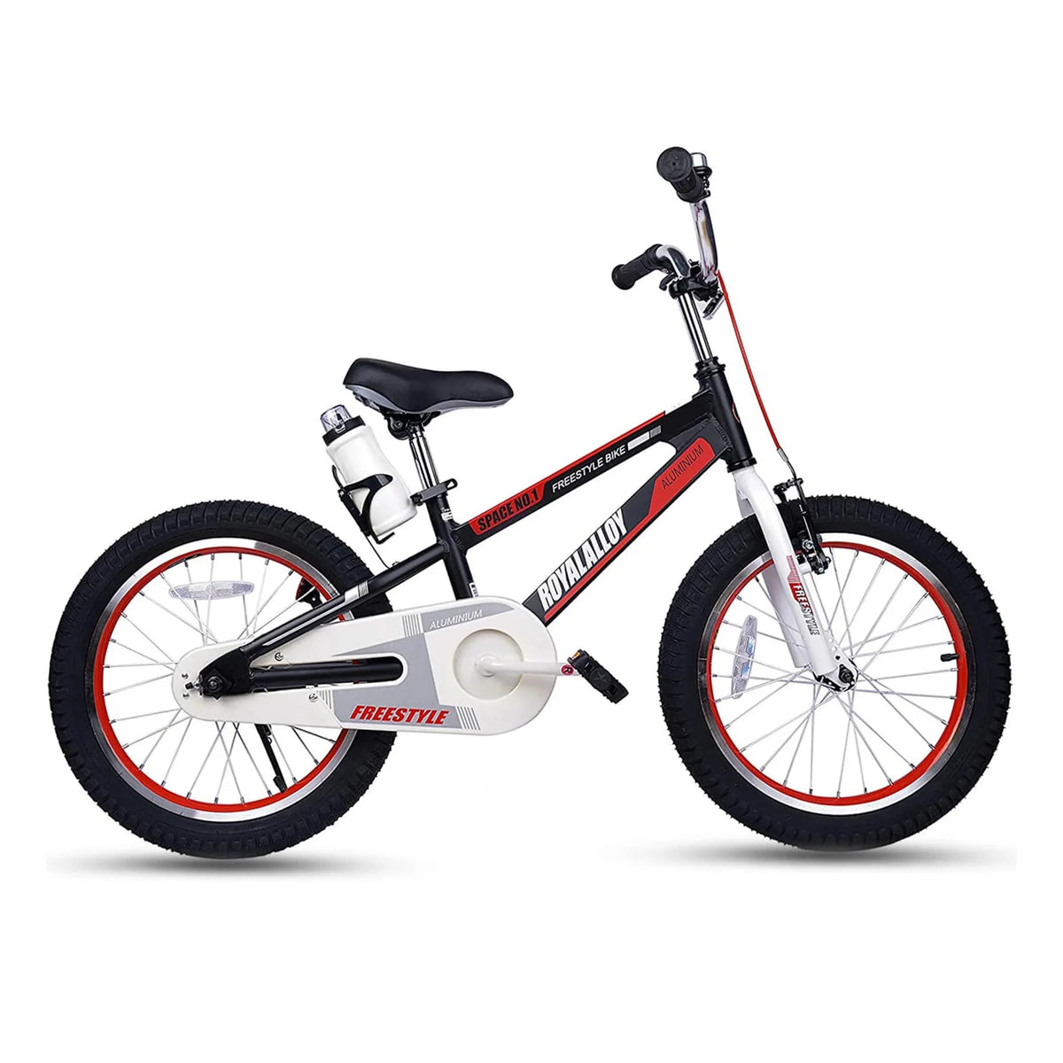 Black Kids Bike with Kickstand & Bottle W13485