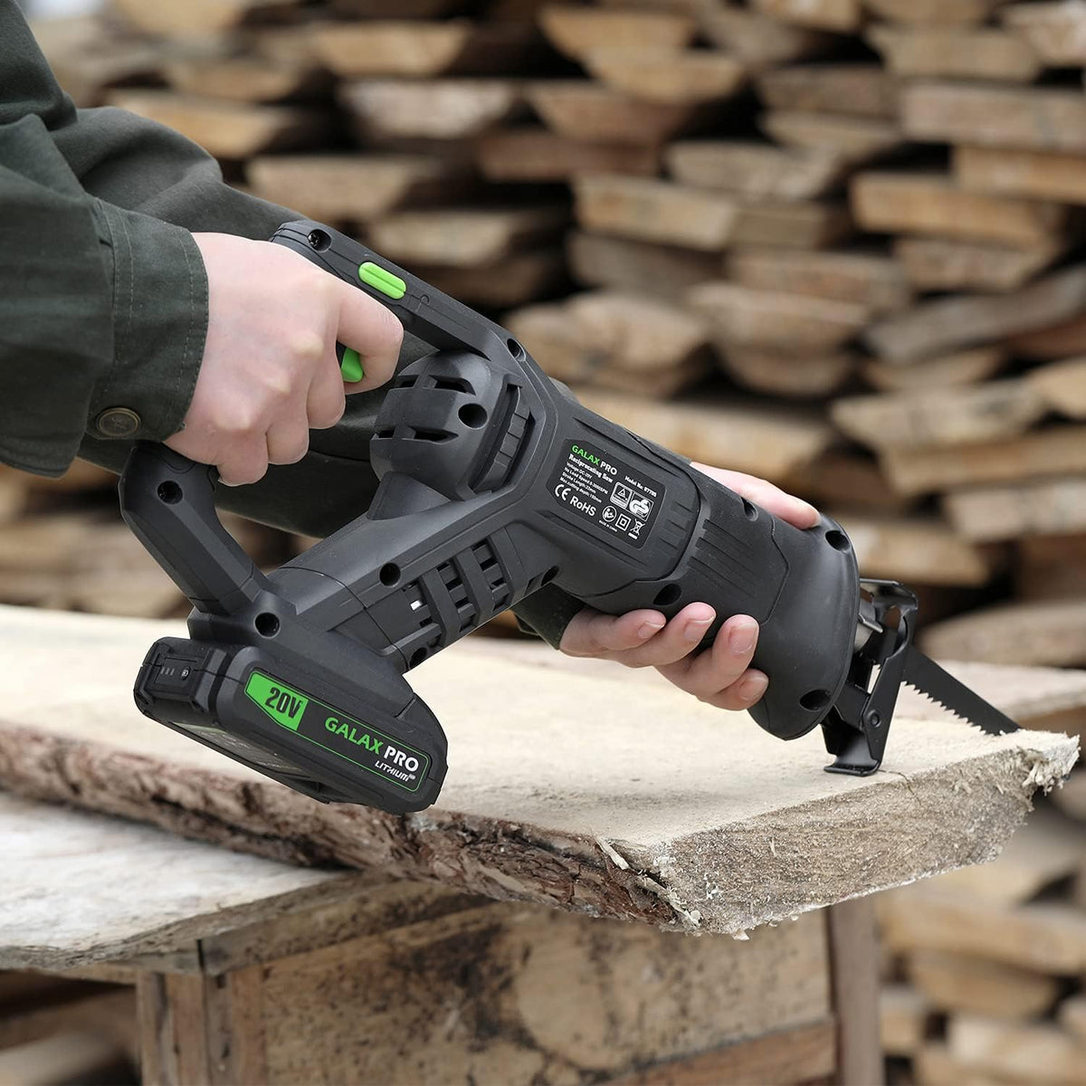 Cordless Reciprocating Saw with 20V 2.0Ah Battery, 6-inch Wood and Metal Saw Blades K840768