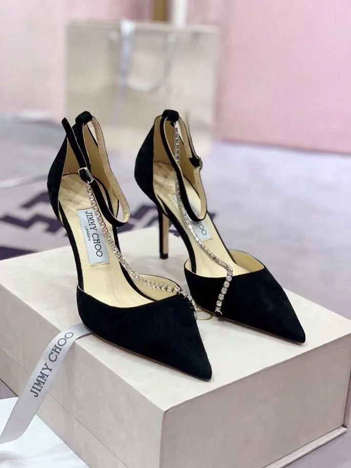 Black Suede Pumps E6006