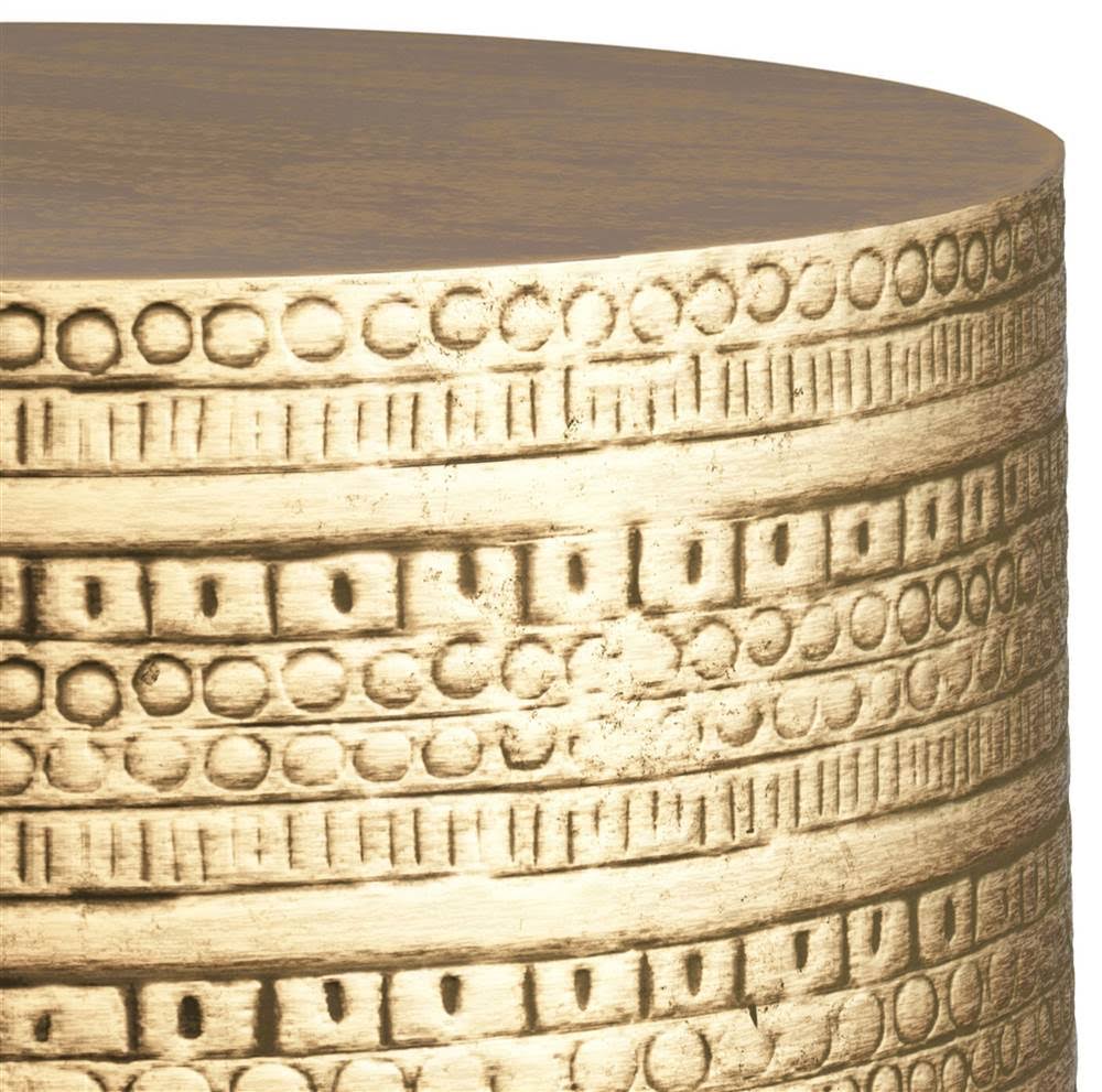 Antique Gold Metal Accent Table R109415