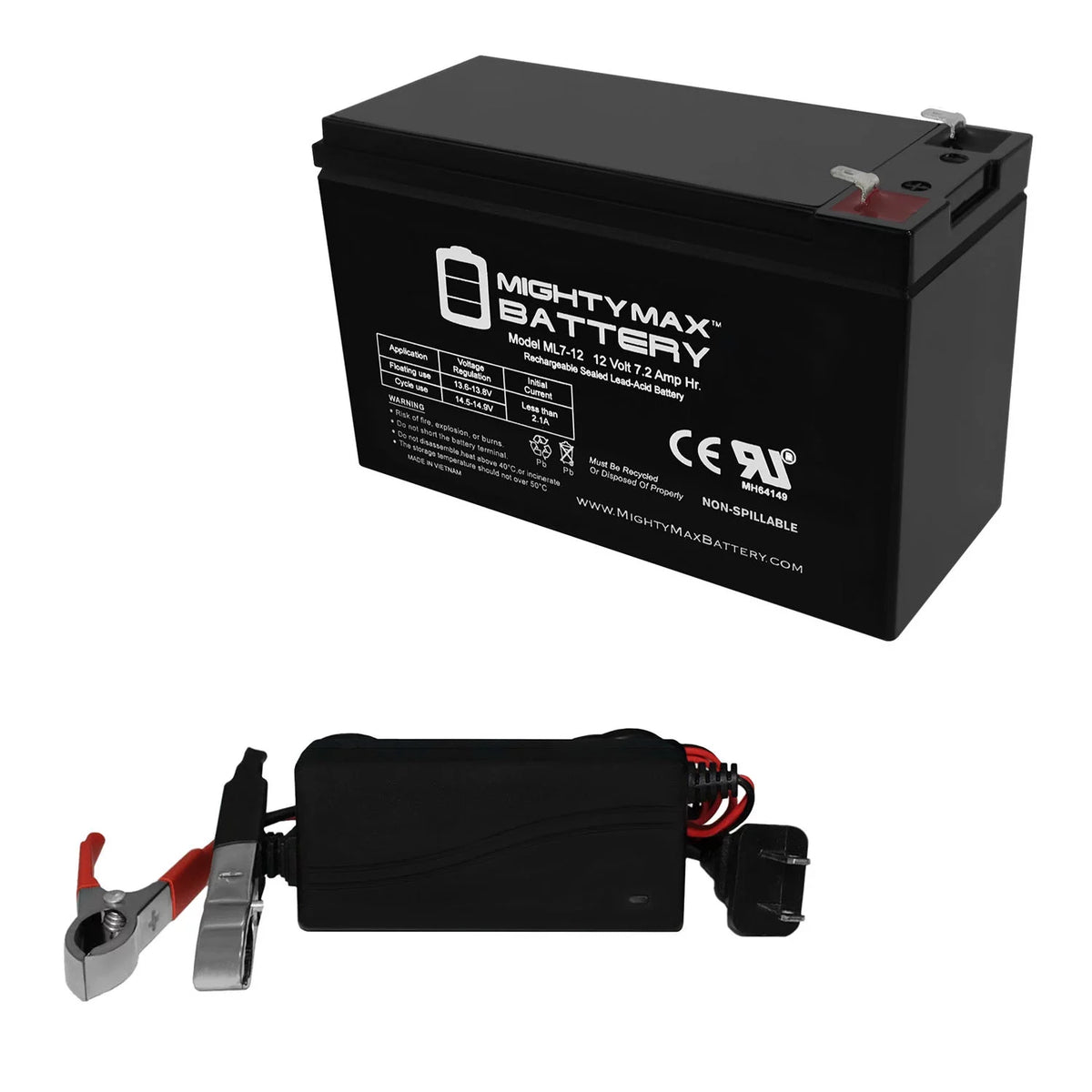 12V 7.2AH Battery Replacement Z148