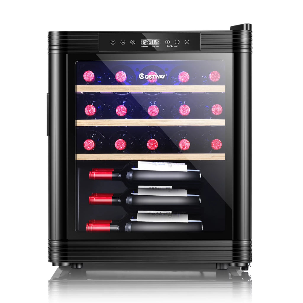 21 Bottle Compressor Wine Cooler Refrigerator Black P378231