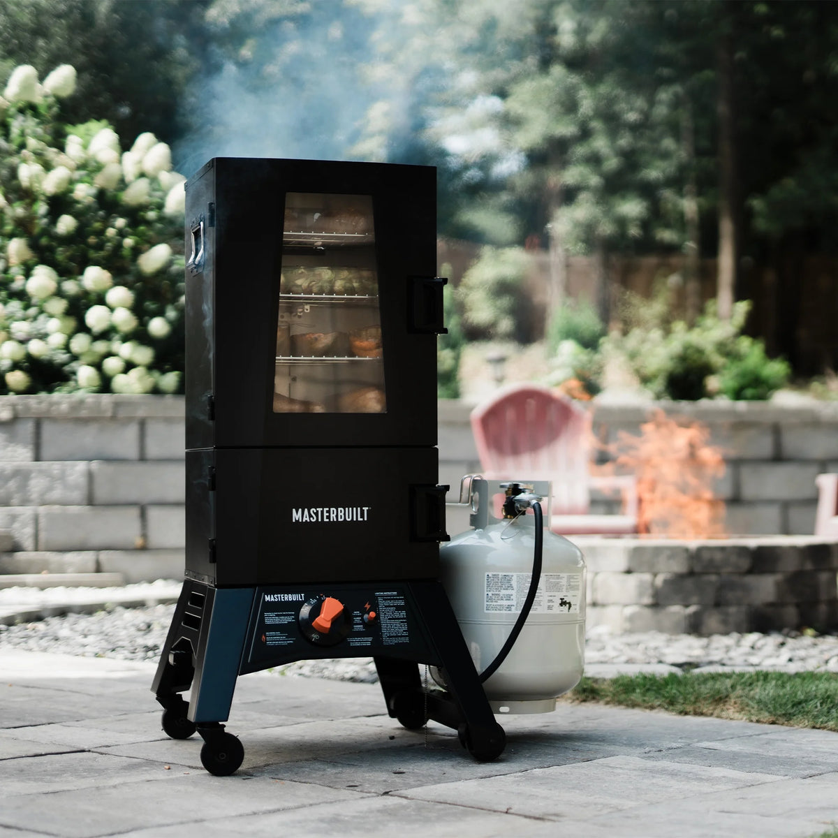 40-inch Propane Smoker with Window in Black L67158