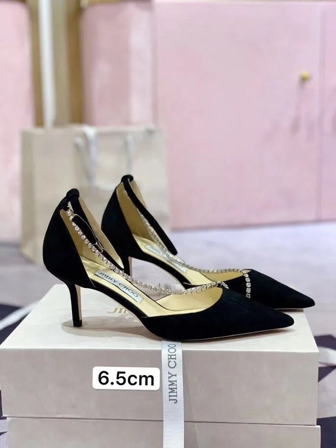 Black Suede Pumps E6006