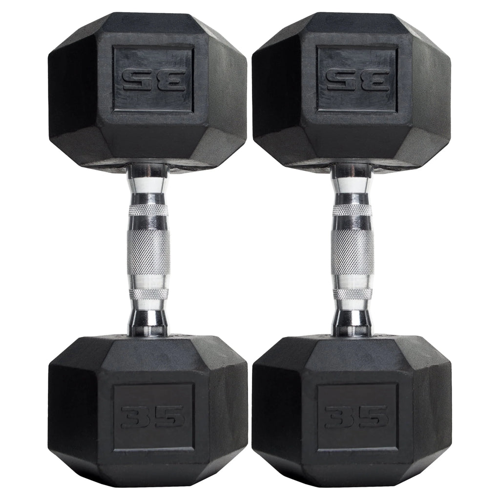 10lb Coated Rubber Hex Dumbbell Pair J30568