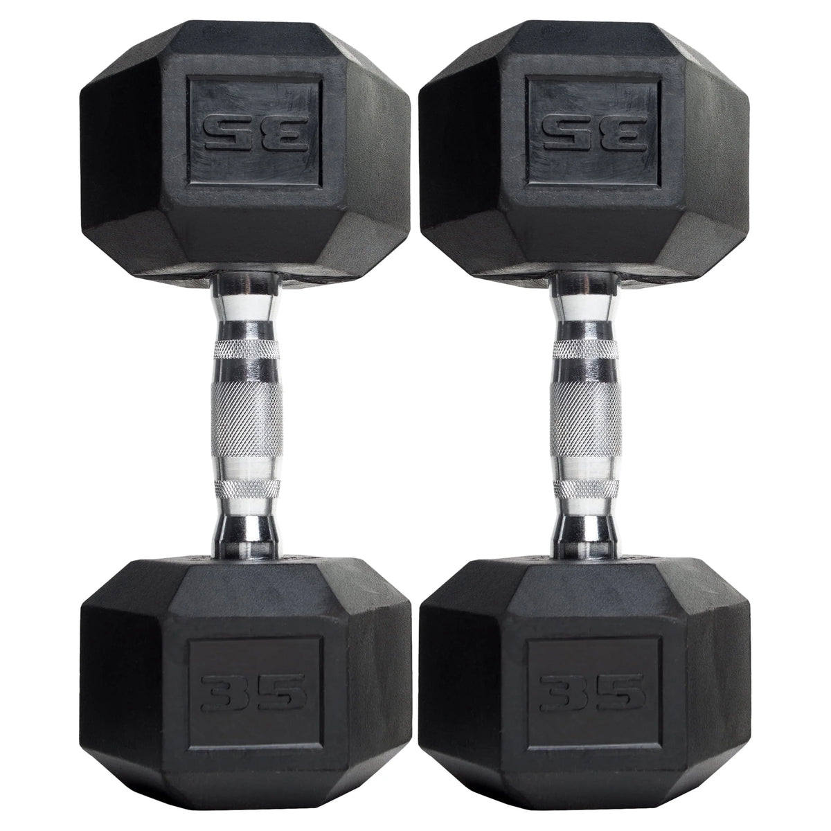 10lb Coated Rubber Hex Dumbbell Pair J30568