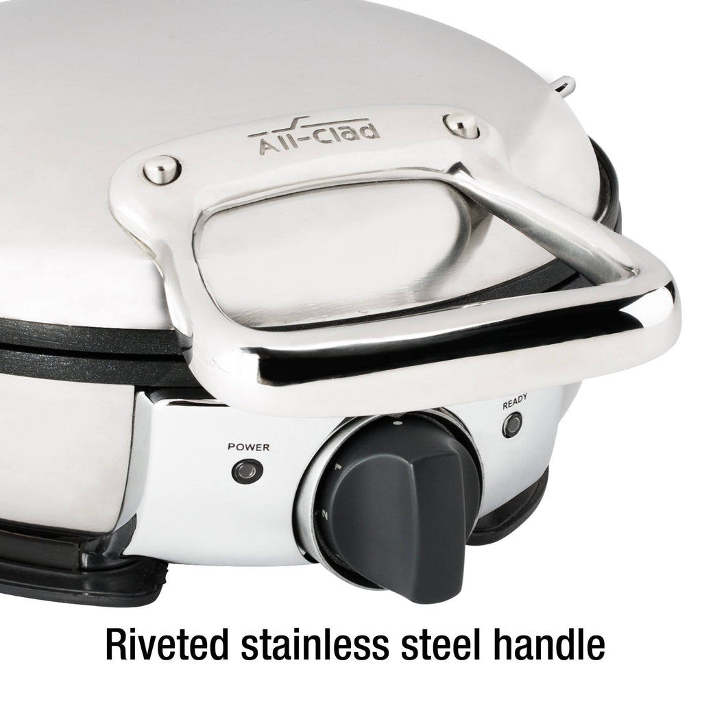 Stainless Steel Round Waffle Maker with 7 Browning D48940