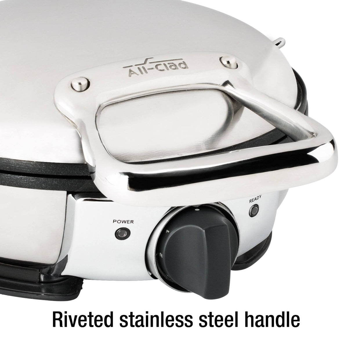 Stainless Steel Round Waffle Maker with 7 Browning D48940