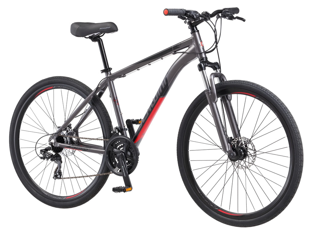Hybrid Bike 700c Wheels 21 Speeds Mens Frame Grey H118