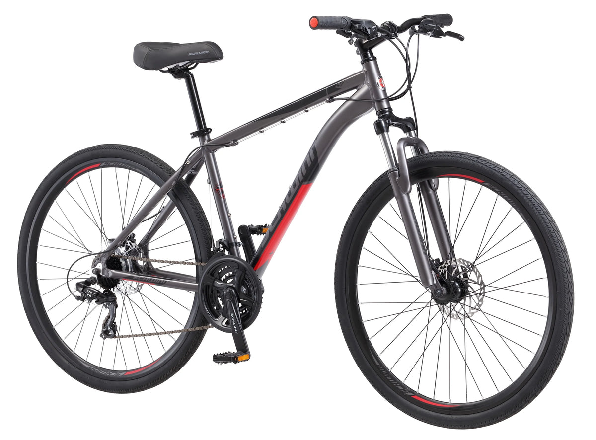 Hybrid Bike 700c Wheels 21 Speeds Mens Frame Grey H118