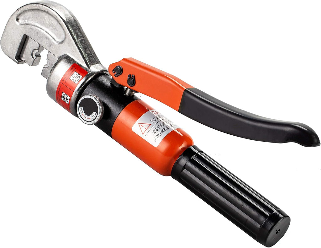 10 Ton Hydraulic Cable Crimper Hand Tool with 8 Pairs Dies and Cable Cutter T471