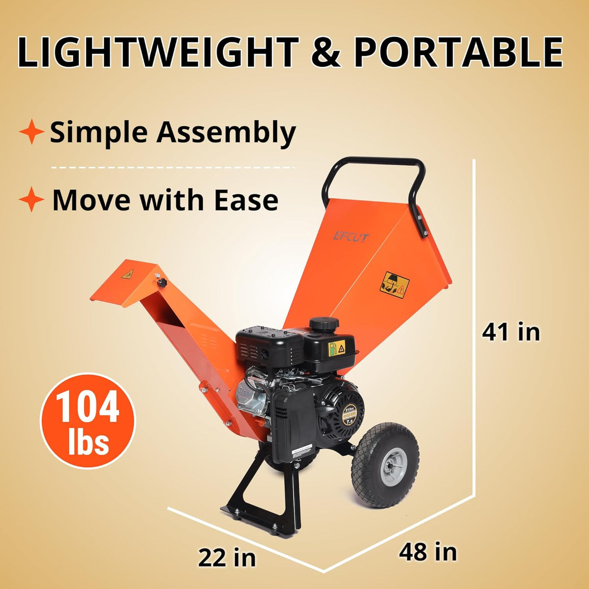 7HP Gas Powered Wood Chipper Shredder Mulcher K200