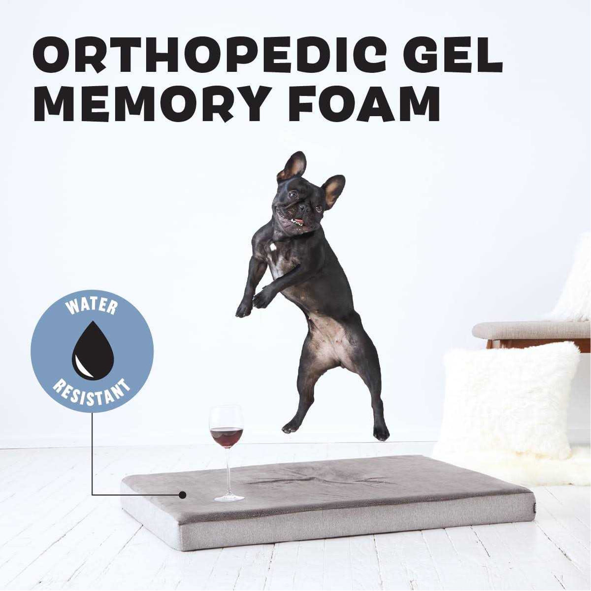 Memory Foam Platform Dog Bed Plush Mattress Q668