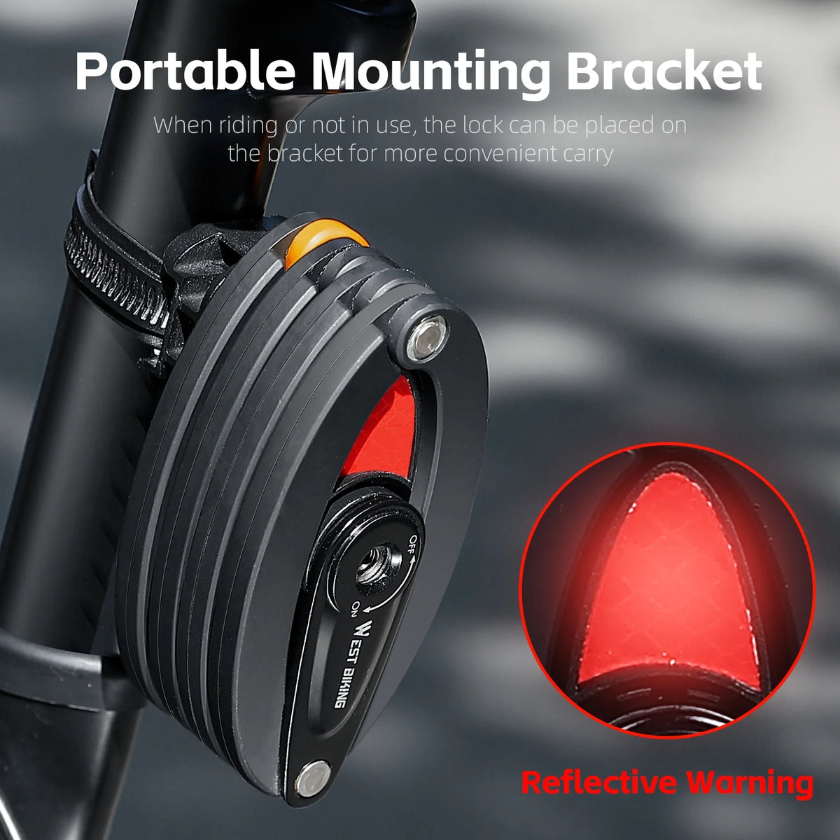 Heavy-Duty Alloy Steel Folding Bike Lock with 3 Keys F529351