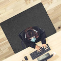 Corduroy Surface 1/6" Thick 55"x35" Office Chair Mat with Anti-Slip Backing V24355