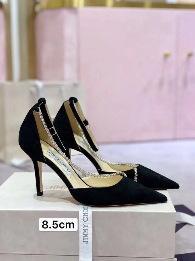 Black Suede Pumps E6006