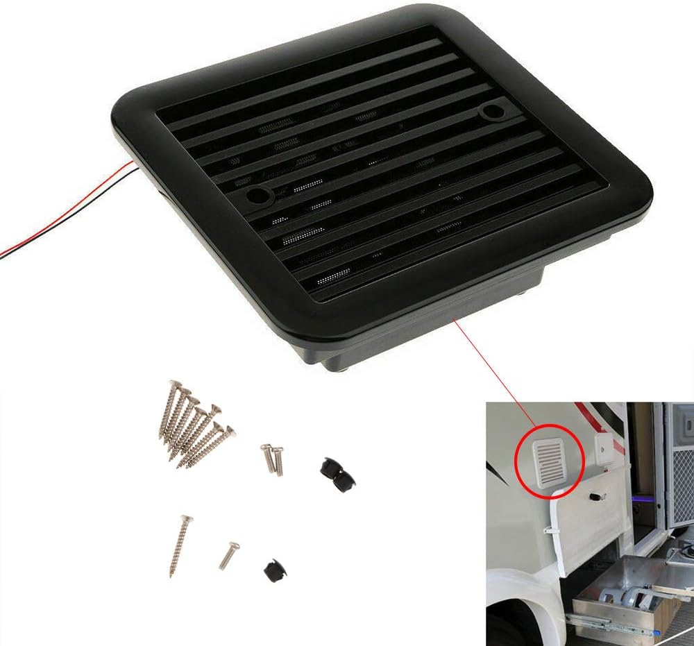 12V One-Way Ventilation Fan for Car RV Van (Black) F7293
