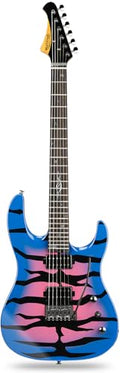 Solid Body Electric Guitar, Mahogany Body, Maple Neck, Rosewood Fretboard, 24 Frets (Blue) N794800
