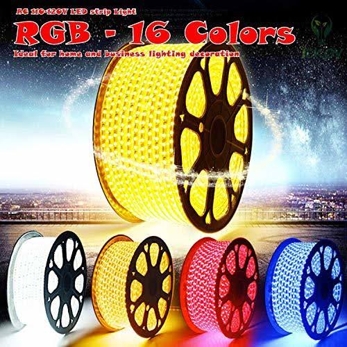 RGB LED Strip Light, Waterproof Multi Colors Dimmable SMD5050 LED Rope Light L659