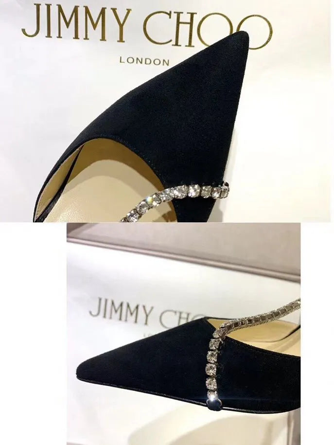 Black Suede Pumps E6006