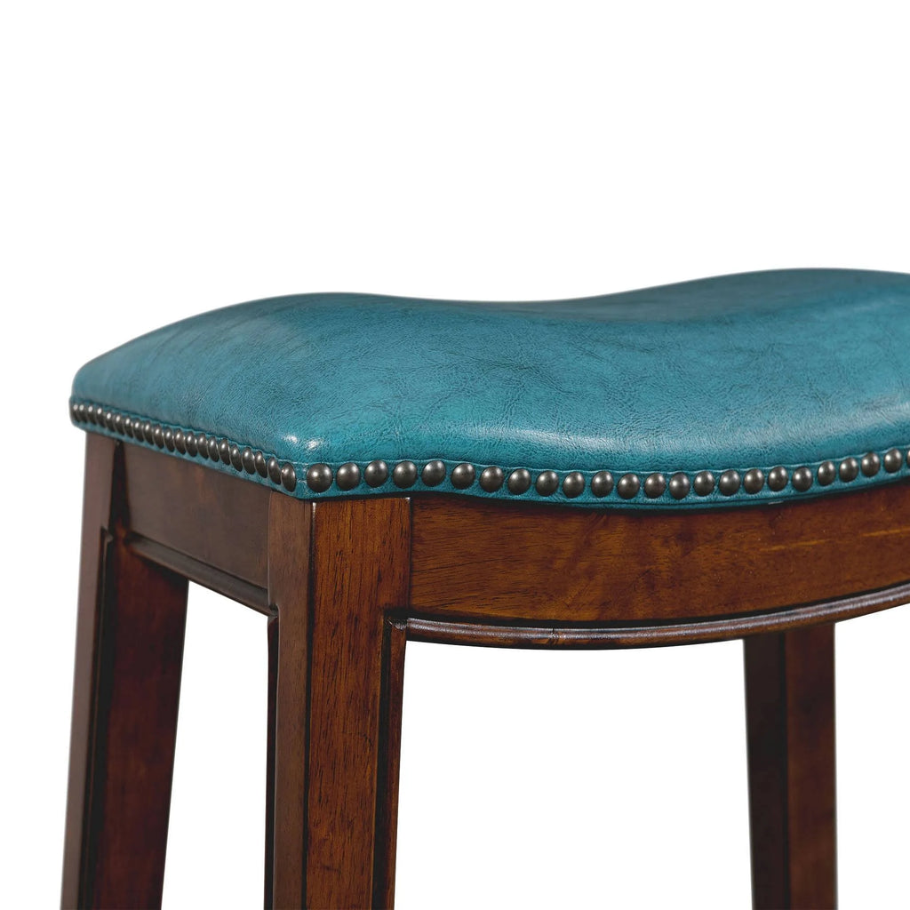 Blue Backless Bar Stool X12585