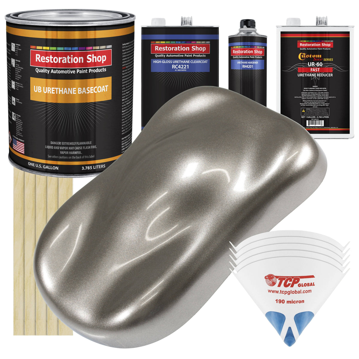 Pewter Silver Urethane Basecoat Auto Paint Y653