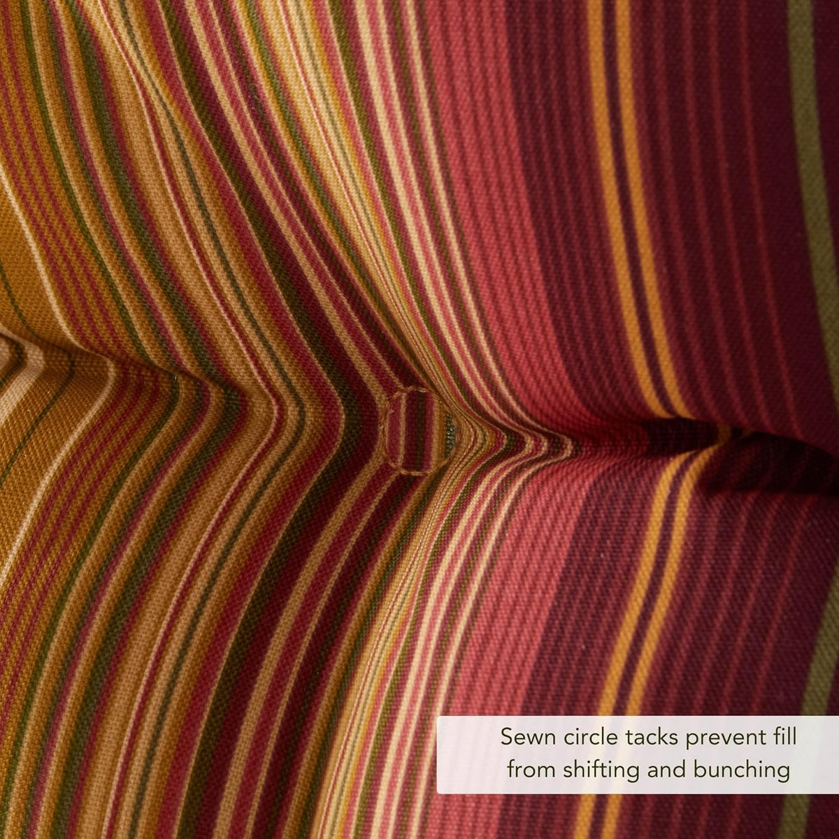 Outdoor 44 x 22-inch High Back Chair Cushion, Set of 1, Cinnamon Stripe L208
