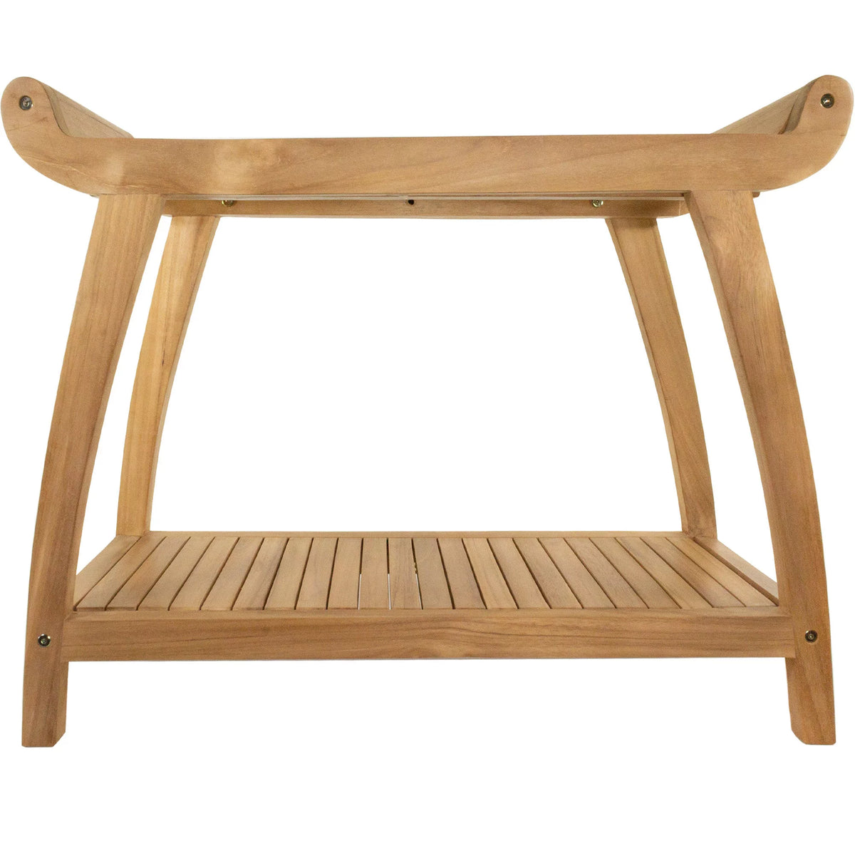 Curved Spa Bench with Shelf Q79253