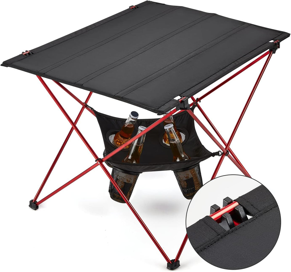 Large Folding Table Aluminum Alloy Camping Side Table E8815