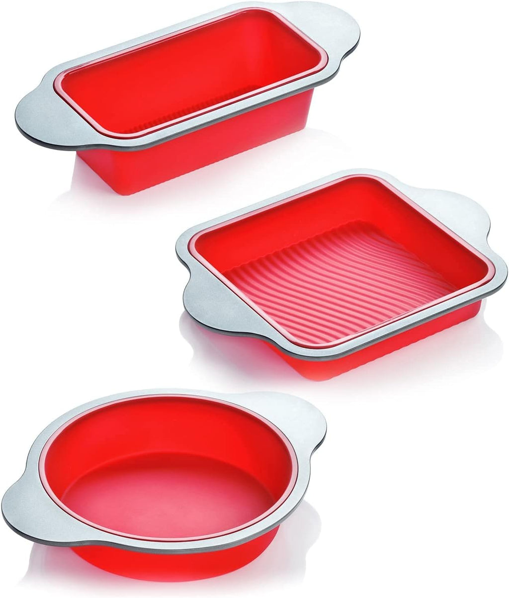 3 PCS Non-Stick Silicone Bakeware Set E859159