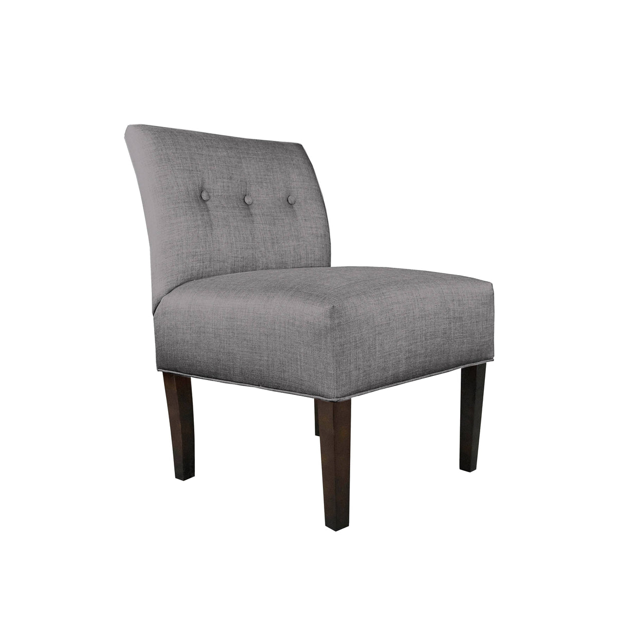 Grey Button Tufted Accent Chair L2000