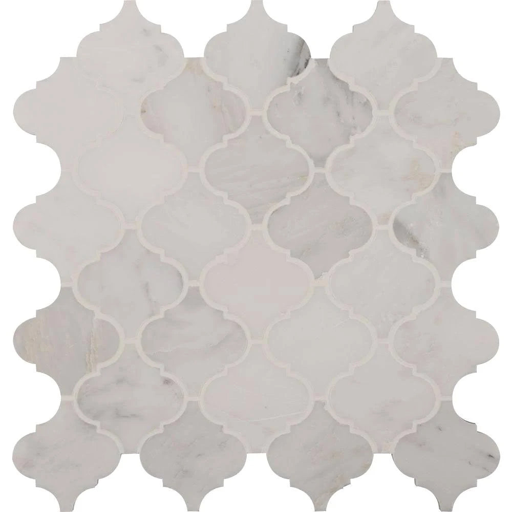 Greecian White Marble Mosaic Tile R43507