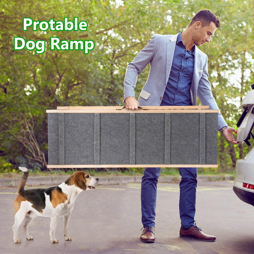 Wooden Adjustable Folding Dog Ramp for Bed Couch Car F109