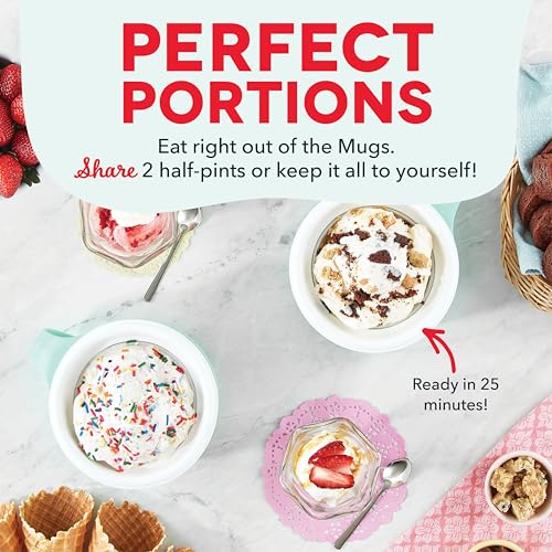 Aqua Ice Cream Maker Machine with 2 Bowls D7753