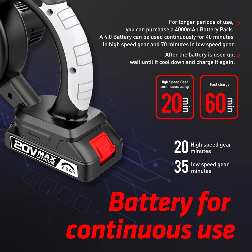Cordless Leaf Blower 2 in 1 Vacuum Cleaner E946928
