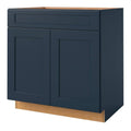 Navy Square Door Sink Base Cabinet W250
